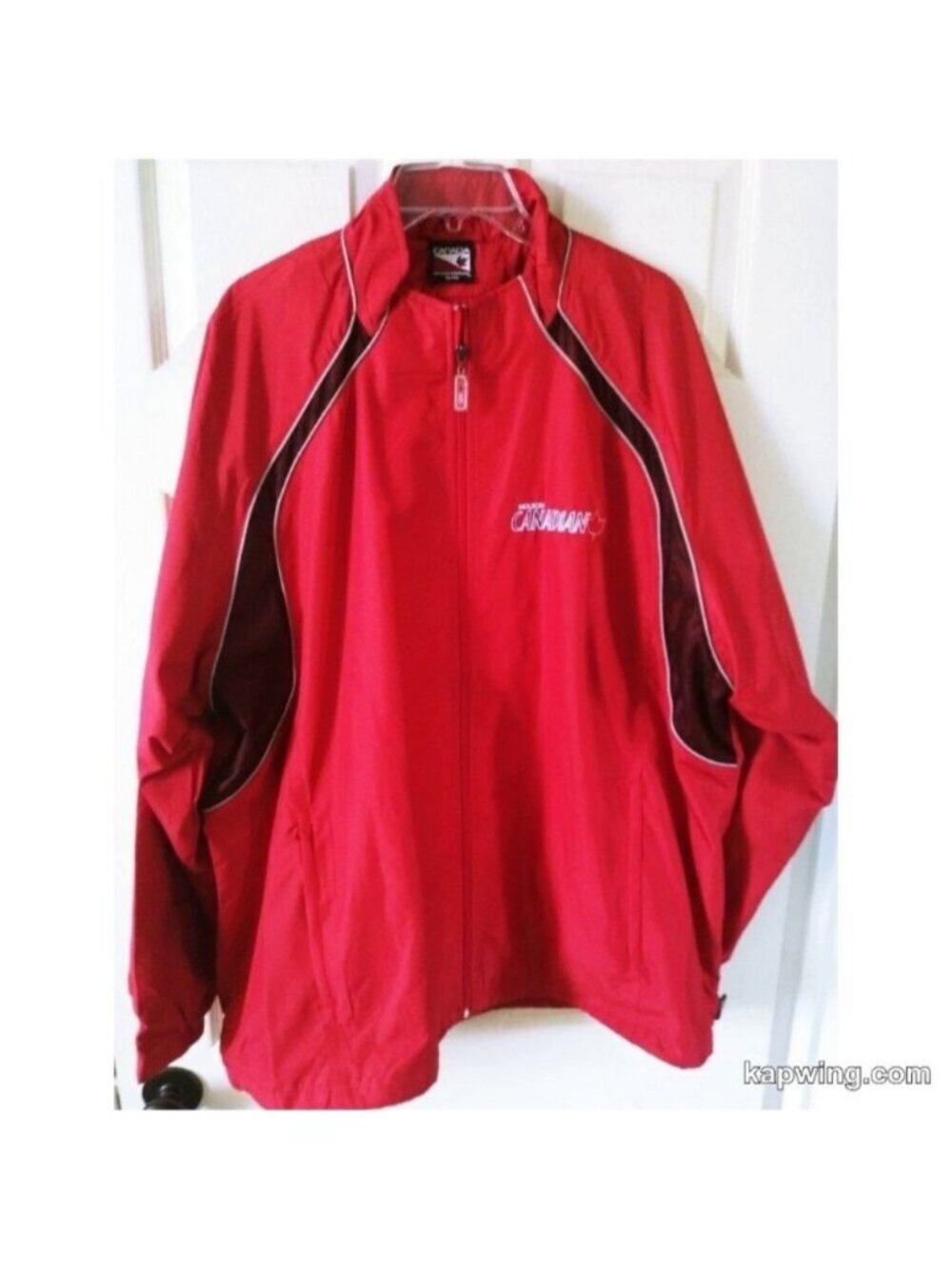 Men's Molson Canadian Red Lightweight Windbreaker Jacket Size XL